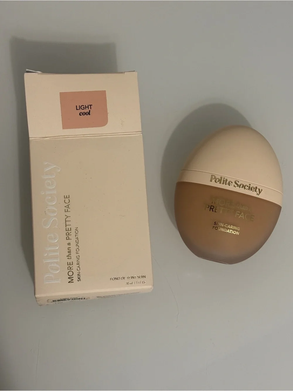 Polite Society More than a Pretty Face Skincaring Foundation -light cool Shade
